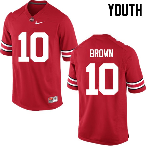 Ohio State Buckeyes #10 Corey Brown Youth Embroidery Jersey Red OSU35899